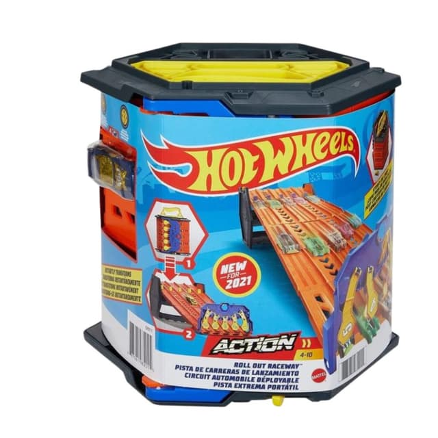 חניון עם ידית נפתח למסלול מירוצים מבית Hot Wheels - ToySale חנות הצעצועים הזולה במדינה