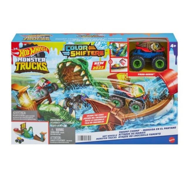 סט משאית מפלצתית במסלול מכשולים Hot Wheels Monster Trucks - ToySale חנות הצעצועים הזולה במדינה