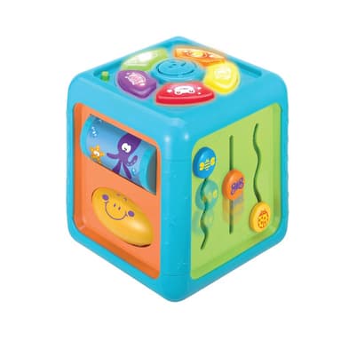 קוביית פעילות אינטראקטיבית לפעוטות – עם מנגינות, אורות וצלילים - ToySale חנות הצעצועים הזולה במדינה