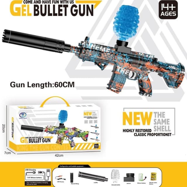 רובה ג'ל לילדים – ירי בטיחותי ומהיר עד 20 מטר לגילאי 14+ - ToySale חנות הצעצועים הזולה במדינה