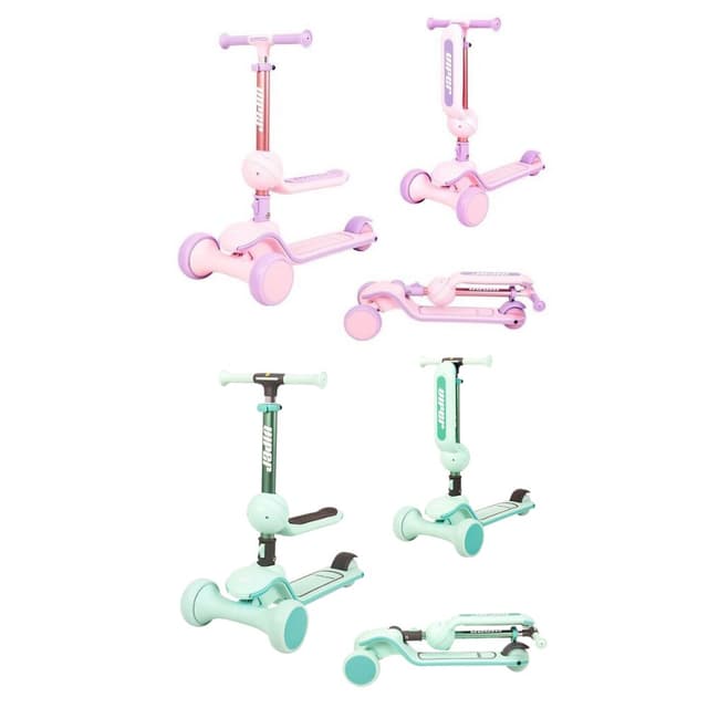 קורקינט 2 ב-1 עם אורות בגלגלים מבית Viper - ורוד / טורקיז - ToySale חנות הצעצועים הזולה במדינה