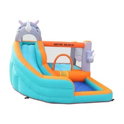 מתקן מתנפח לילדים עם מגלשת מים בצורת קרנף – Doctor Dolphin דגם 73009 - ToySale חנות הצעצועים הזולה במדינה