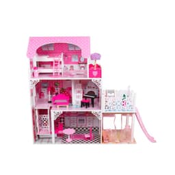 בית בובות אלינור מעץ – 3 קומות משחק עם ריהוט מלא, מעלית ואביזרים - ToySale חנות הצעצועים הזולה במדינה