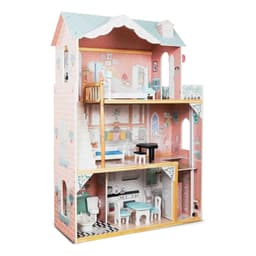 בית בובות מעץ לילדים – דגם נוגה | 3 קומות עם מעלית ועיצוב צבעוני - ToySale חנות הצעצועים הזולה במדינה