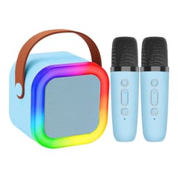 מכונת קריוקי לילדים עם שני מיקרופונים אלחוטיים – רמקול Bluetooth, אורות RGB ואפקטים קוליים - ToySale חנות הצעצועים הזולה במדינה