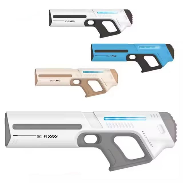 אקדח מים צעצוע לילדים – נטען עם ירי אוטומטי, טווח 10 מטר ו-LED | גיל 6+ - ToySale חנות הצעצועים הזולה במדינה