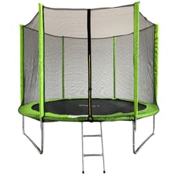 טרמפולינה מקצועית 8 FIT מבית ספירלה כולל סולם רשת הגנה חיצונית, כיסוי מגן לקפיצים ופתח לכניסה ויציאה מאובטח קוטר 2.44 מטר - ToySale חנות הצעצועים הזולה במדינה