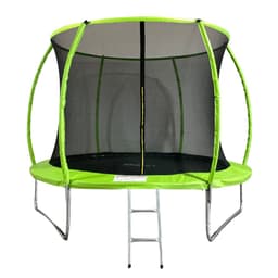 טרמפולינה פייבר 10 Fit מבית ספירלה | כולל סולם רשת הגנה פנימית, כיסוי מגן לקפיצים ופתח לכניסה ויציאה מאובטח קוטר 3.05 מטר - ToySale חנות הצעצועים הזולה במדינה