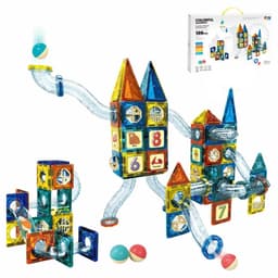 ערכת מגנטים לילדים 139 חלקים – מסלול גולות מגנטי תלת-ממד ומשחק הרכבה - ToySale חנות הצעצועים הזולה במדינה