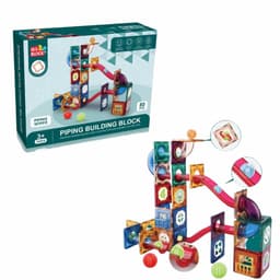 סט מגנטים צבעוניים לבנייה יצירתית עם צינורות וכדורים – 80 חלקים - ToySale חנות הצעצועים הזולה במדינה