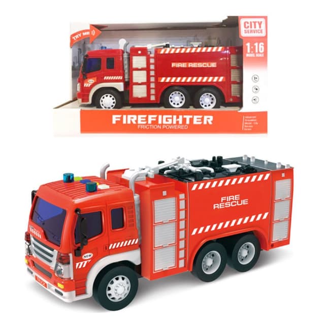 כבאית הצלה אינטראקטיבית – דגם עוצמתי עם סולם נפתח, אורות וצלילי חירום - ToySale חנות הצעצועים הזולה במדינה