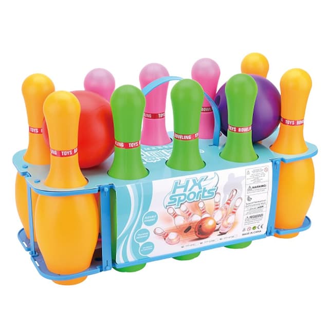 סט באולינג ענק וצבעוני לילדים: חיילים בגובה 30 ס"מ מפלסטיק קל - ToySale חנות הצעצועים הזולה במדינה