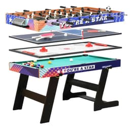 שולחן משחקים משולב 4 ב-1 – כדורגל שולחן, הוקי, טניס וביליארד במארז אחד - ToySale חנות הצעצועים הזולה במדינה