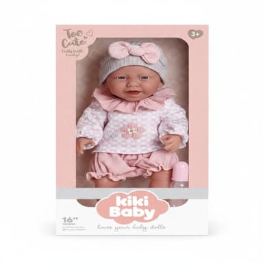 בובת תינוקת – סט לבוש ורוד, בקבוק ומוצץ - ToySale חנות הצעצועים הזולה במדינה