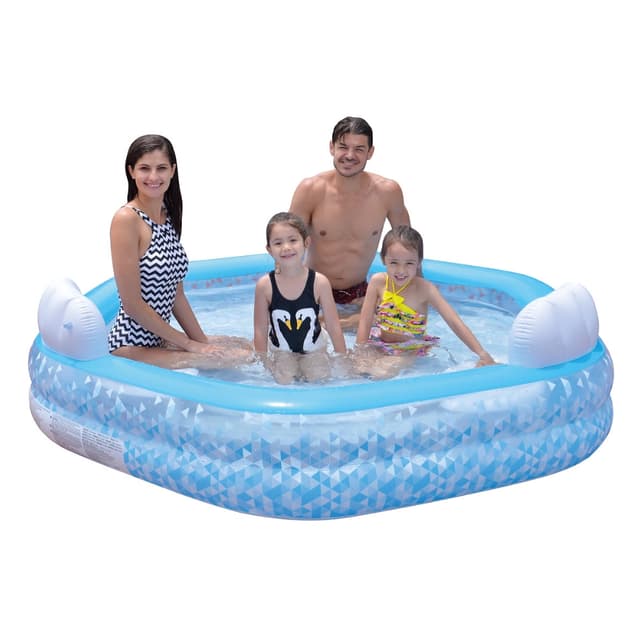בריכה משפחתית מפנקת עם מושבים מובנים וכריות גב | Swim Family - ToySale חנות הצעצועים הזולה במדינה