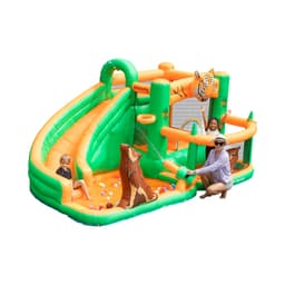 ג'ונגל של הרפתקאות: פארק מים מתנפח 5 ב-1 דגם 73075 עם מגלשה ותותח מים | Doctor Dolphin - ToySale חנות הצעצועים הזולה במדינה