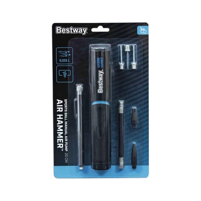 משאבת יד ידנית Bestway 20 ס"מ – הפתרון הקומפקטי והחזק לניפוח כדורים וציוד שטח - ToySale חנות הצעצועים הזולה במדינה