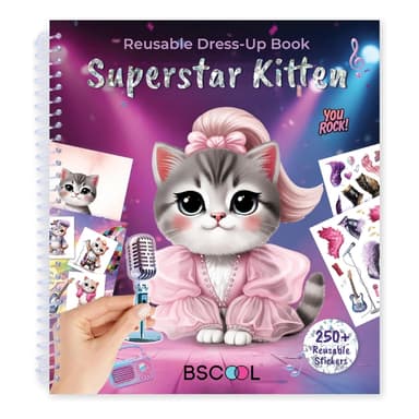 חתלתול סופרסטאר: ספר מדבקות לשימוש חוזר – BSCOOL - ToySale חנות הצעצועים הזולה במדינה