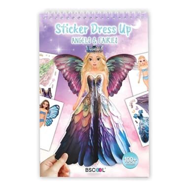 ספר מדבקות עיצוב אופנה לבנות BSCOOL – דגם פיות ומלאכים Fairies & Angels (100+ מדבקות) - ToySale חנות הצעצועים הזולה במדינה