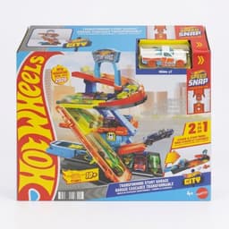 חניון פעלולים מתחלף הוט ווילס סיטי (Hot Wheels City Transforming Stunt Garage) + מכונית - ToySale חנות הצעצועים הזולה במדינה