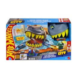 מארז מסלול הוט ווילס כריש בחוף (Hot Wheels Beach Shark Attack) + מכונית - ToySale חנות הצעצועים הזולה במדינה