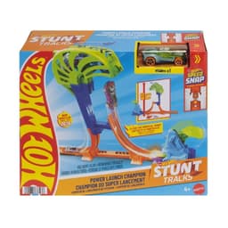 מסלול פעלולים הוט ווילס משגר אנכי עוצמתי (Hot Wheels Power Launch Champion) + מכונית - ToySale חנות הצעצועים הזולה במדינה