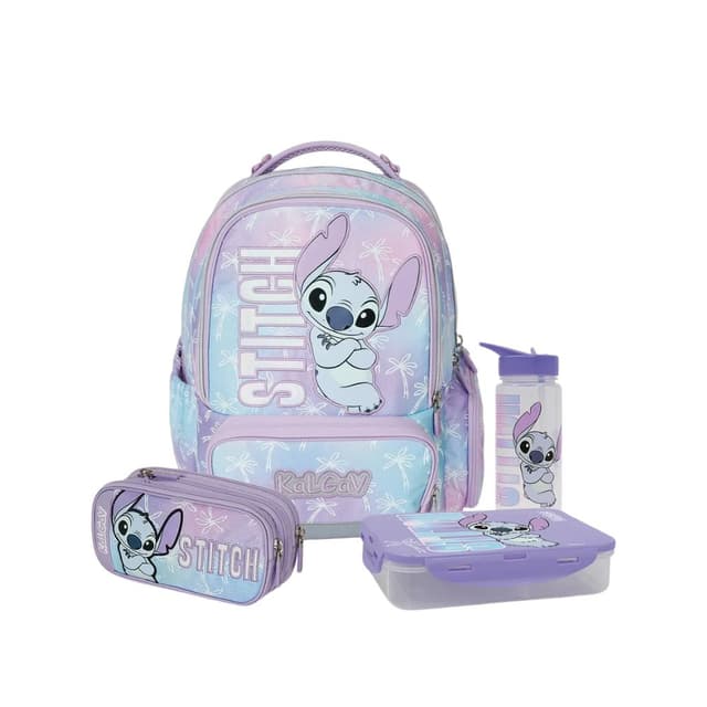 מארז Stitch קל גב X-FIX PACK – סט תיק גב אורתופדי מתרחב לבית הספר עם קלמר ואביזרים - ToySale חנות הצעצועים הזולה במדינה