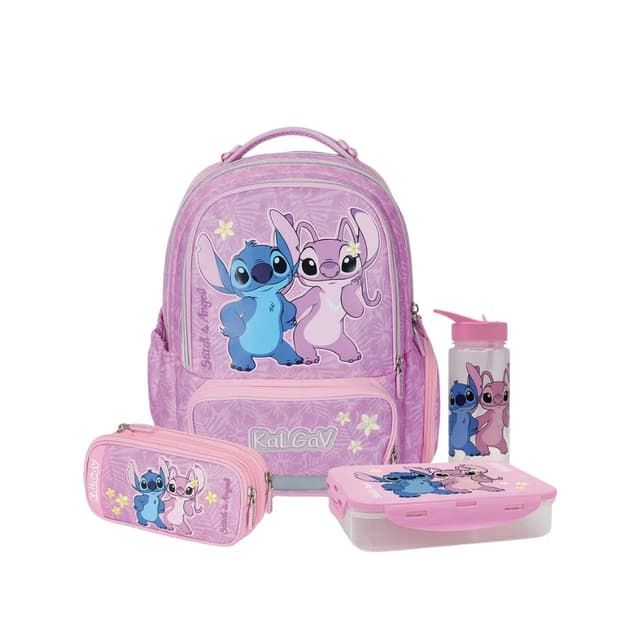 מארז Stitch Couple קל גב X-FIX PACK – סט תיק גב אורתופדי מתרחב לבית הספר עם קלמר ואביזרים - ToySale חנות הצעצועים הזולה במדינה
