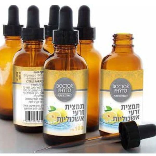 תמצית זרעי אשכוליות | 100 מ"ל | ד"ר פיטו | כשרות בדץ העדה החרדית