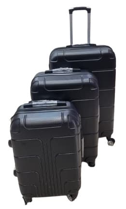 סט 3 מזוודות קשיחות 20", 24", 28" - צבע שחור באטרקציה