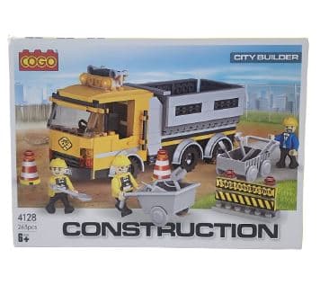 משחק הרכבה COGO משאית עבודה 263 חלקים דגם 4128אתר אטרקציה
