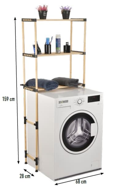 מתקן עץ למכונת כביסה 159X68X28 ס"מאתר אטרקציה אונליין