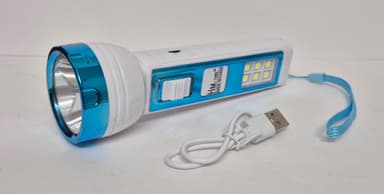 פנס לד נטען על ידי כבל usb\טענה סולרית 2 מצבי תאורה- כחול\ירוק\אדום קונים רק באטרקציה מהיבואן לצרכן