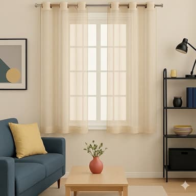 וילון אורגנזה אוורירי למראה אלגנטי בחדר קונים רק באטרקציה מהיבואן לצרכן