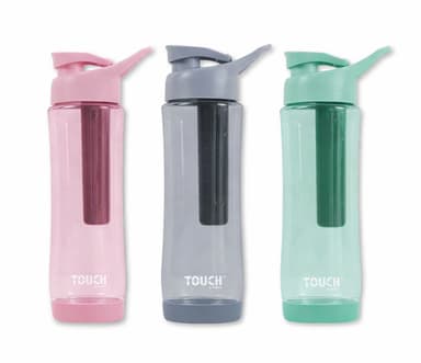 בקבוק שתייה TOUCH עם קרחון פנימי במגוון צבעים כ - 650 מ"ל קונים רק באטרקציה מהיבואן לצרכן