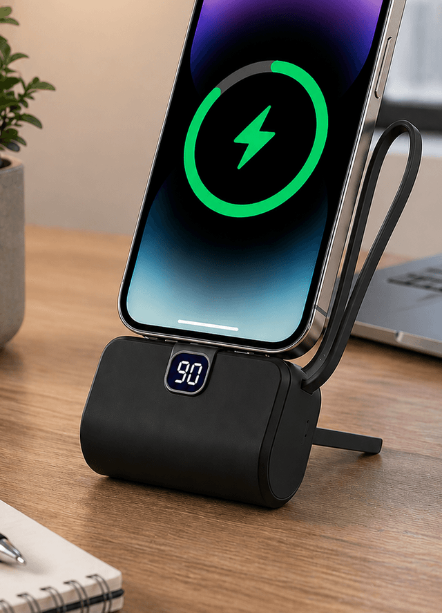 מטען נייד מיני שחור 5000mAh - עוצמה שמלווה אותך לכל מקום קונים רק באטרקציה מהיבואן לצרכן