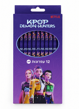 מארז 12 עפרונות קיי-פופ - KPOP קונים רק באטרקציה מהיבואן לצרכן