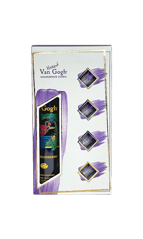 מארז וודקה ואן גוך אסאי ליטר + 4 צ'ייסרים | בנא משקאות