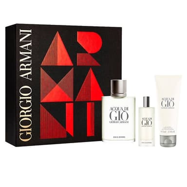 מארז לגבר GIORGIO ARMANI Acqua Di Gio סט בושם א.ד.ט + א.ד.ט + גל רחצה לגבר 75 מ"ל + 15 מ"ל + 100 מ"ל