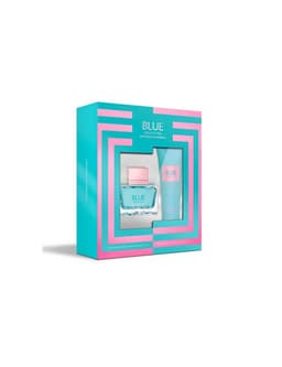 בושם לאישה אנטוניו בנדרס בלו סדקשן מארז בושם אדט 80מל+דאו ספריי 150 מל - Antonio Banderas Blue Seduction Woman