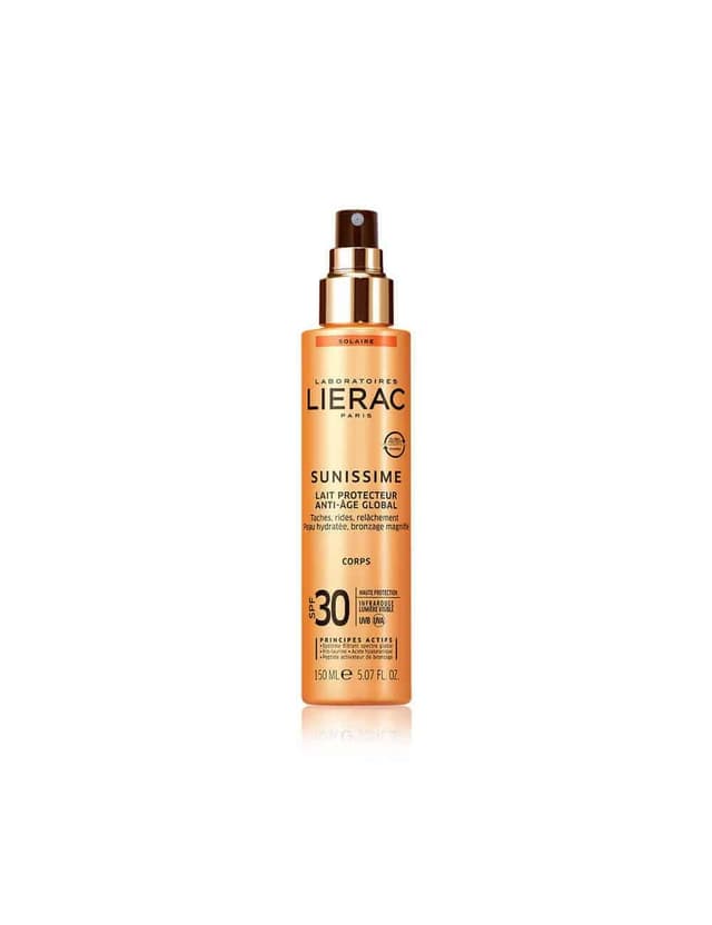 ליראק תחליב הגנה לגוף ואנטי אייג'ינג מקדם הגנה 30 בגודל 150מ"ל - LIERAC SUNSSIME LAIT PROTECTEUR 30SPF 150mL