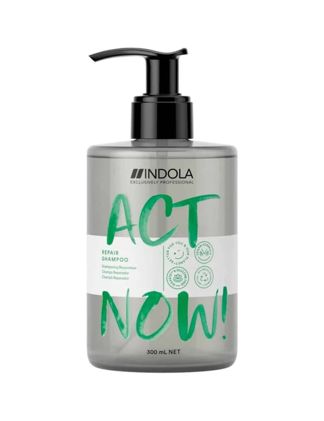 שמפו טבעוני לשיער יבש ופגום מסדרת 'אקט נאו' 300 מ"ל - אינדולה