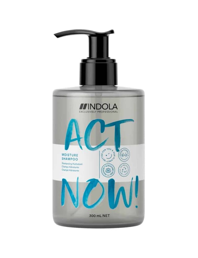 שמפו טבעוני מעניק לחות מוגברת לשיער מסדרת 'אקט נאו' 300 מ"ל - אינדולה