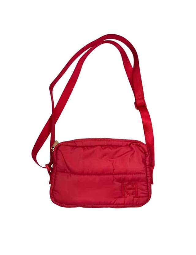 קרולינה הררה תיק צד אדום קטן בד ניילון - CAROLINA HERRERA BAG