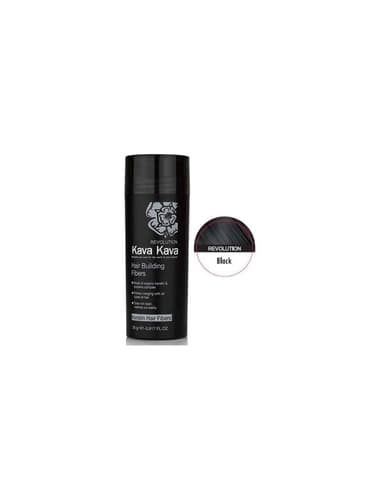קווה קווה אבקה סיבי שיער בצבע שחור 26גרם - KAVA KAVA HAIR BUILDING FIBERS BLACK 26G
