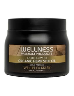 מסכת פרימיום לשיער יבש מועשרת בחומצה היאלורונית ובונדר מסדרת 'וולפלקס' 500 מ"ל - וולנס