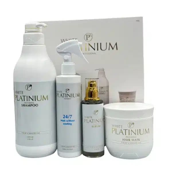 ווייט פלטינום מארז לשיקום השיער 4 מוצרים WHITE PLATINUM SET HAIR REPAIR