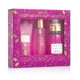 ספרינג פרנץ’ מקרון מארז בושם אדפ 50מ”ל + סבון מקציף 150מ”ל + קרם ידיים 100מ”ל SPRING FRENCH MACARON SET EDP 50ML