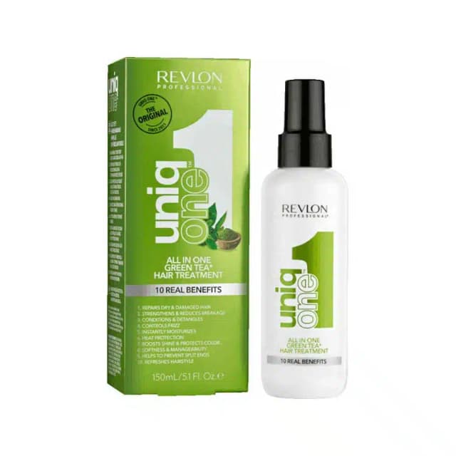 רבלון יוניק וואן מסכה ללא שטיפה תה ירוק 150מ”ל REVLON UNIQUE ONE HAIR TREATMENT 150ML