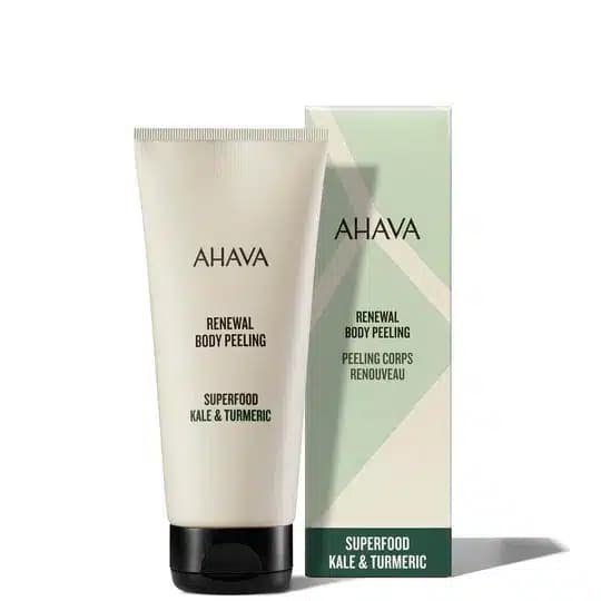 אהבה פילינג גוף ים המלח 200מ״ל - AHAVA Superfood Kale Turmeric Renewal Body Peeling 200 ml